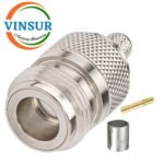 11121016 -- RF CONNECTOR - 50OHMS , N FEMALE , STRAIGHT , CRIMP TYPE , LMR-240 CABLE - Image 2