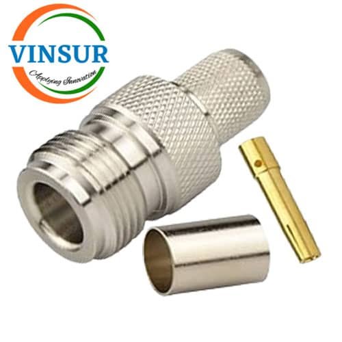 11121017-RF-CONNECTOR-50OHMS-N-FEMALE-STRAIGHT-CRIMP-TYPE-LMR-400-CABLE-1.jpg 11121017 -- RF CONNECTOR - 50OHMS , N FEMALE , STRAIGHT , CRIMP TYPE , LMR-400 CABLE - Image 1