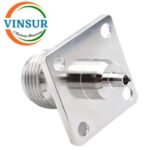 1112143C -- RF CONNECTOR - 50OHMS , N FEMALE , STRAIGHT ,4-HOLE FLANGE MOUNT , SOLDER TYPE , RG405 CABLE - Image 3