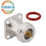11121B90 -- RF CONNECTOR - 50OHMS N FEMALE STRAIGHT PANEL MOUNT 4MM EXTENDED TEFLON