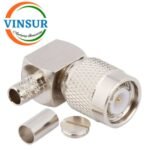 11212016 -- RF CONNECTOR -- 50 OHMS , TNC MALE , RIGHT ANGLE , CRIMP TYPE , LMR-240 CABLE