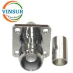 11221416 --  RF CONNECTOR - 50 OHMS , TNC FEMALE , STRAIGHT , 4 HOLE FLANGE , CRIMP TYPE , LMR-240 CABLE
