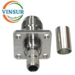 11221416 --  RF CONNECTOR - 50 OHMS , TNC FEMALE , STRAIGHT , 4 HOLE FLANGE , CRIMP TYPE , LMR-240 CABLE - Image 2