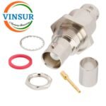 11321217 -- RF CONNECTOR - 50OHMS , BNC FEMALE , STRAIGHT , BULK HEAD REAR MOUNT , CRIMP TYPE , LMR-400 CABLE - Image 2