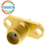 11521370 -- RF CONNECTOR - 50 OHMS , SMA FEMALE , STRAIGHT , 2 HOLE FLANGE , ROUND POST