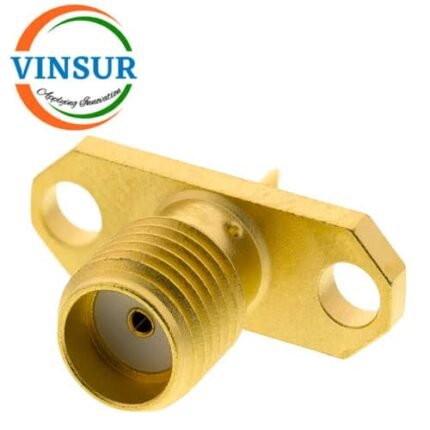 11521370 -- RF CONNECTOR - 50 OHMS , SMA FEMALE , STRAIGHT , 2 HOLE FLANGE , ROUND POST
