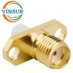 11521390 -- RF CONNECTOR - 50 OHMS , SMA FEMALE , STRAIGHT , 2 HOLE FLANGE , 4MM EXTENDED TEFLON , ROUND POST - Image 2
