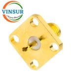 11521470-1-- RF CONNECTOR - 50 OHMS , SMA FEMALE , STRAIGHT , 4 HOLE FLANGE , SOLDER POT