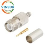 11A21015 -- RF CONNECTOR - 50 OHMS , RP TNC FEMALE , STRAIGHT, CRIMP TYPE , RG58, RG142, LMR195 CABLE
