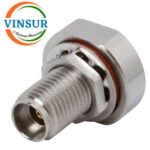 11U2123R-- RF CONNECTOR 50Ω , 2.92MM  FEMALE , STRAIGHT , BULK HEAD REAR MOUNT , SOLDER TYPE , 0.085 CABLE