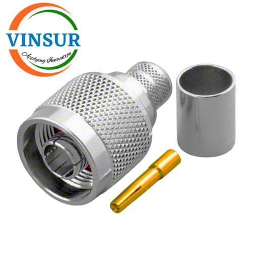 11V11017-RF-CONNECTOR-50OHMS-RP-N-MALE-STRAIGHT-CRIMP-TYPE-LMR-400-CABLE-1.jpg 11V11017 -- RF CONNECTOR - 50OHMS ,RP N MALE , STRAIGHT , CRIMP TYPE LMR-400 CABLE - Image 1