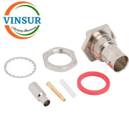 1232121I -- RF CONNECTOR - 75 OHMS , BNC FEMALE , STRAIGHT , BULK HEAD REAR MOUNT , CRIMP TYPE , RG179/U CABLE