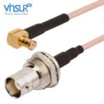 BNC Straight Bulkhead Female IP67 to MCX Right Angle Male RG-316 Cable Assembly