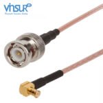 BNC Straight Male to MCX Right Angle Male RG-316 Cable Assembly