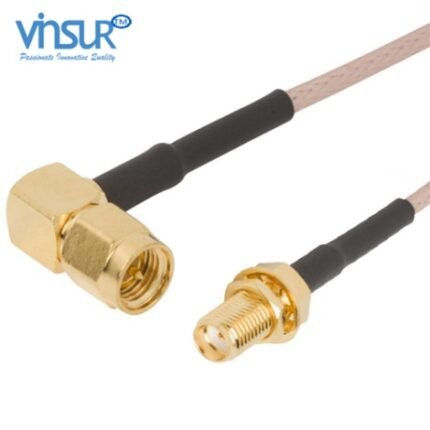 SMA Right Angle Male to SMA Straight Bulkhead Female RG-316 Cable Assembly