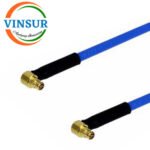 SMP Right Angle Female to SMP Right Angle Female RG 405(0.086) Cable Assembly 10cm