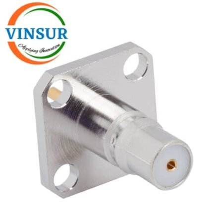 VSW-11J214M0 -- RF CONNECTOR - 50 OHMS , QMA FEMALE , STRAIGHT,4-HOLE FLANGE,3.18MM EXTENDED TEFLON, PCB-ROUND POST