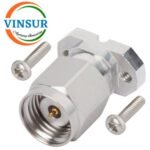 VSW-11S11340 -- RF CONNECTOR - 50OHMS , 1.85MM MALE , STRAIGHT, 2-HOLE FLANGE SCREW TYPE CONNECTOR