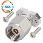 VSW-11T11340 -- RF CONNECTOR - 50OHMS , 2.4MM MALE , STRAIGHT, 2-HOLE FLANGE SCREW TYPE CONNECTOR