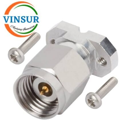 VSW-11T11340 -- RF CONNECTOR - 50OHMS , 2.4MM MALE , STRAIGHT, 2-HOLE FLANGE SCREW TYPE CONNECTOR