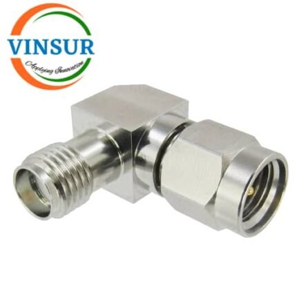 VSW-2.92-MS-SMA-FR-AD -- RF ADAPTER - 50 OHMS, 2.92mm MALE STRAIGHT TO SMA FEMALE RIGHT ANGLE ADAPTER