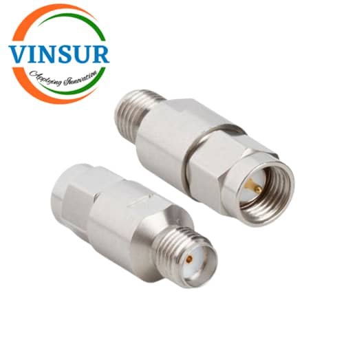 VSW250027-ATT-RF-Attenuator-2W-10dB-SMA-Male-to-Female-Connector-500-kHz-6000-MHz.jpg VSW250028-ATT -- RF ATTENUATOR 2W, 5DB, SMA MALE TO FEMALE CONNECTOR, 500 KHZ ~ 6000 MHZ - Image 1